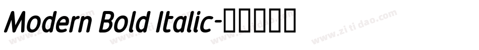 Modern Bold Italic字体转换